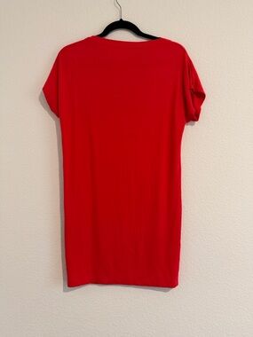 Majestic Filatures Deluxe Tee Shirt Dress Red Size XS
